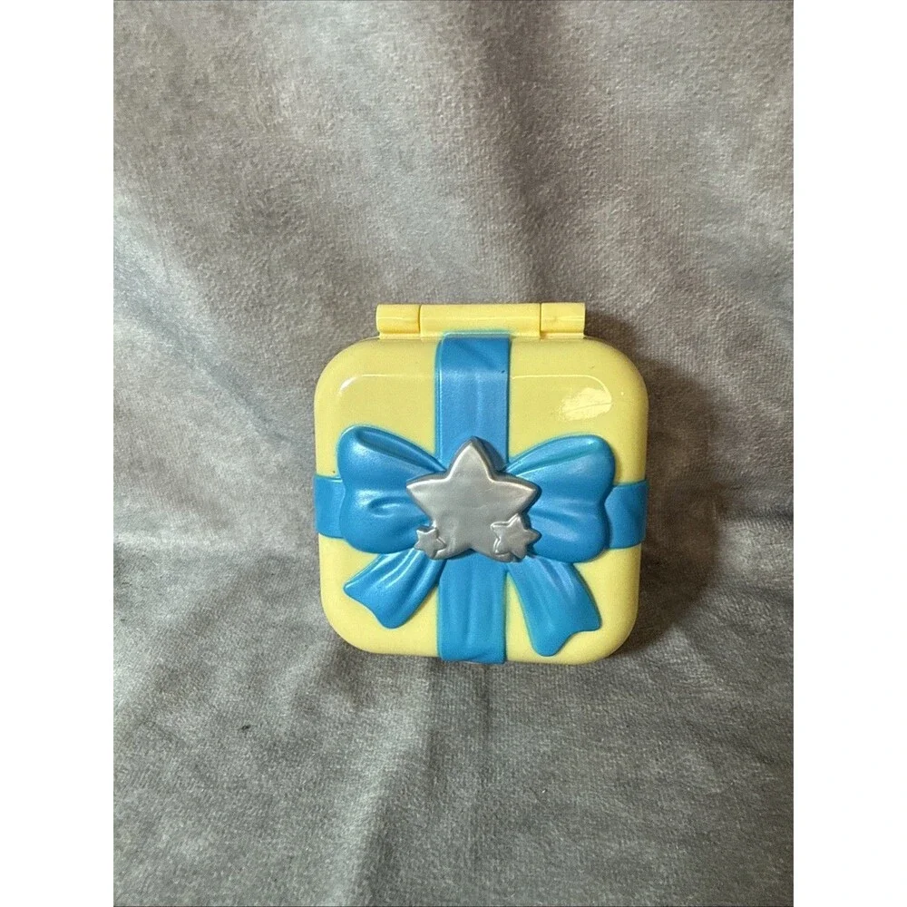 Rare Mattel 2018 Polly Pocket Compact Present Stars Playset Case Only Yellow